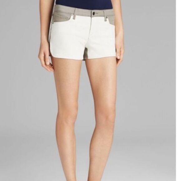 Genetic Bailey Colorblock Off White Beige Shorts in Hybrid 28 - Picture 1 of 11